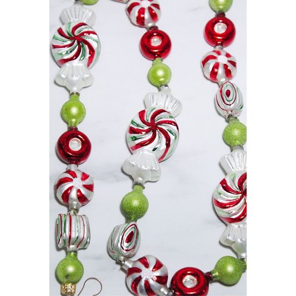 Christopher Radko “Penny Candy” Glass Garland 1997 Retired 3’ - Picture 4 of 7